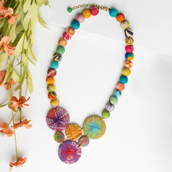 WorldFinds - Kantha Threadburst Necklace