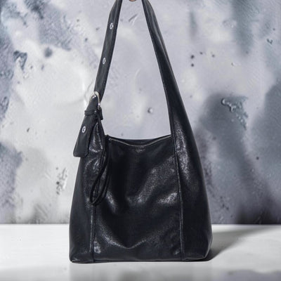 Melange - Harper - Vegan Slough Shoulder Bag - Black