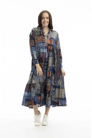 Orientique - Cord Printed Dress - California Dreaming