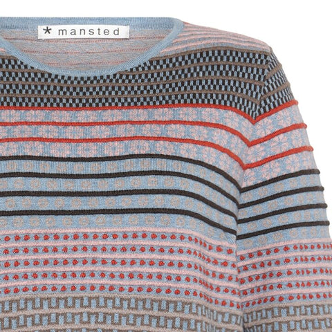 Mansted - Bebe M/C Maze Crew Neck Jumper - Denim