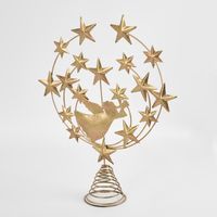 Florabelle - Angel & Shooting Stars Gold Tree Topper-Antique Gold