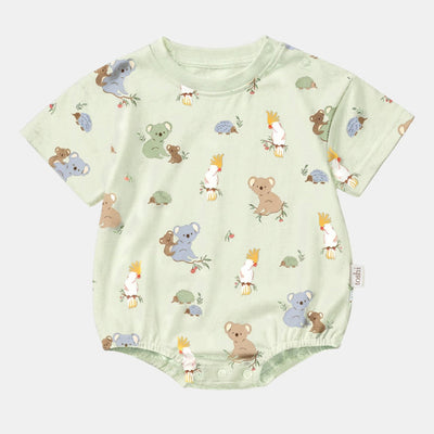 Toshi - Onesie S/S Bubble Arcadia - Gumnut Babies - Eucalyptus