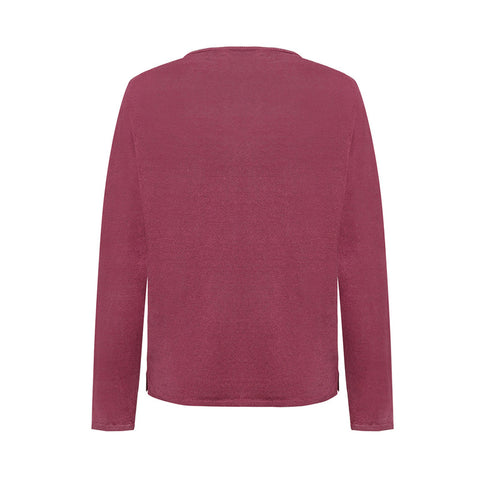 Mansted - Pivot Linen/Hemp  Cardi - Berry