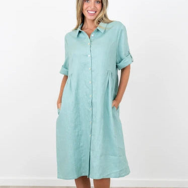 Maglia - Lux Bec Buttoned Dress - Aloe
