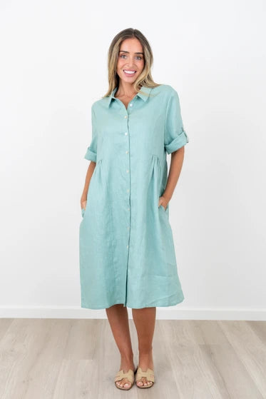 Maglia - Lux Bec Buttoned Dress - Aloe