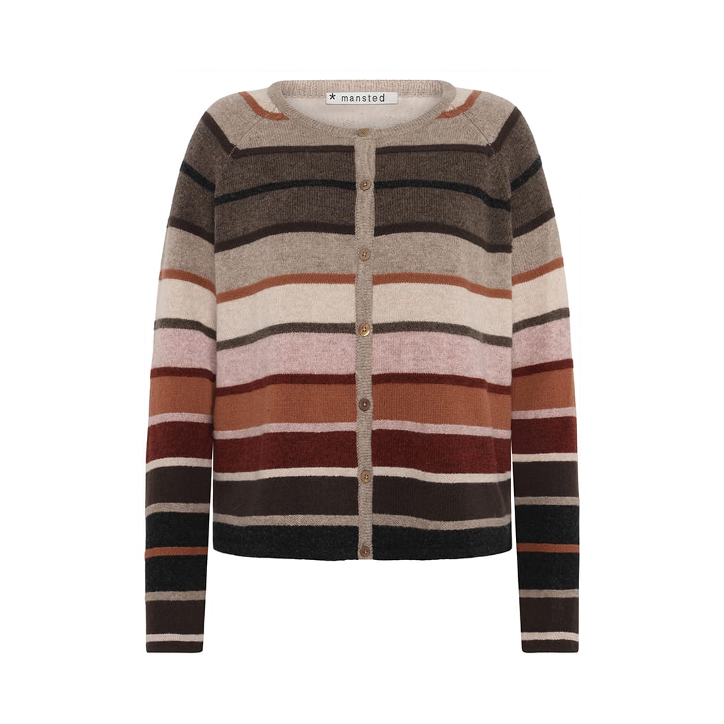 Mansted - Amina - Lambswool Cardigan - Dk Brown