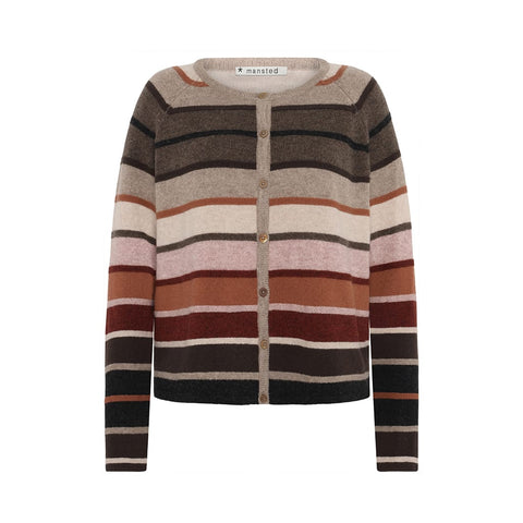 Mansted - Amina - Lambswool Cardigan - Dk Brown