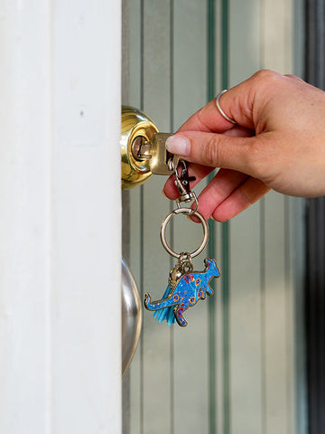 Koh - Aboriginal Morning Mist Kangaroo Keyring