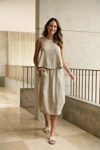 Naturals by O&J - Midi Linen Skirt - Blister