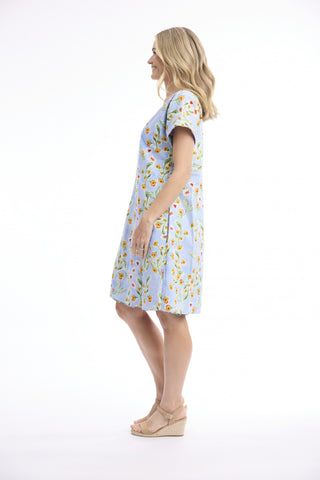 Orientique - Reversible Short Sleeve Dress - Sur Mer