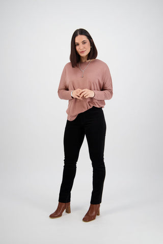 Vassalli - Slim Leg Full Length Pinwale Cord Pull On - Black