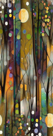 United - Wool/Silk Print Scarf - Moonlit Grove*