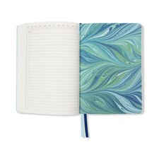 Designworks - Mix Credit Softcover Journal - Teal Marbling