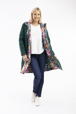 Orientique - Reversible Puffer Jacket - Chinese Garden