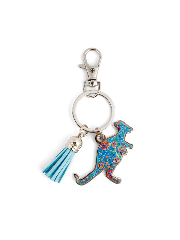 Koh - Aboriginal Morning Mist Kangaroo Keyring