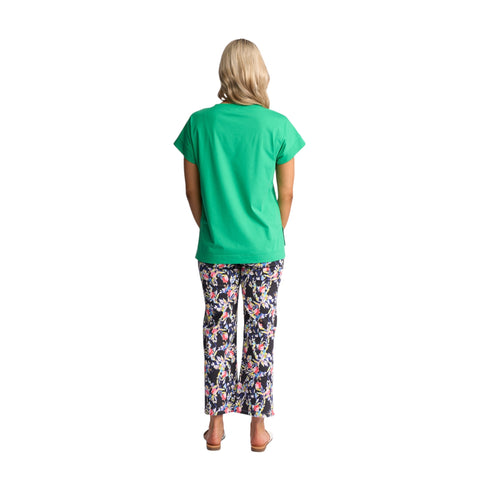 Vassalli - Thea Drop Sleeve Top - Summer Green