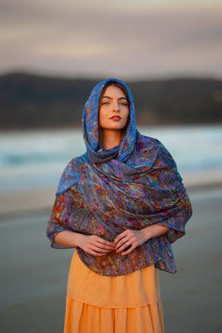 Koh - Aboriginal Morning Mist Rectangle Scarf