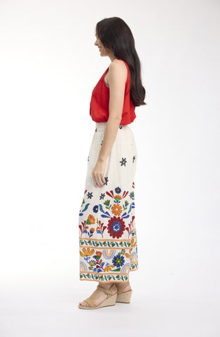 Orientique - Pellion Cotton Wide Leg Pants - White