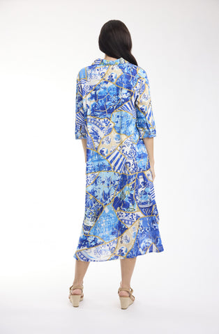 Orientique - 50 Years Rayon Shirt Dress - Oriental