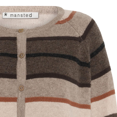 Mansted - Amina - Lambswool Cardigan - Dk Brown