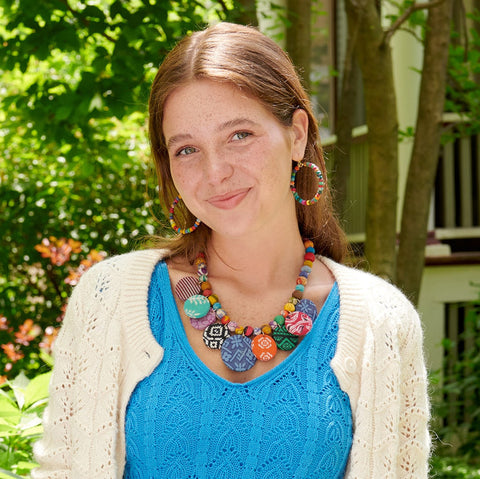 WorldFinds - Kantha Fluid Disc Necklace
