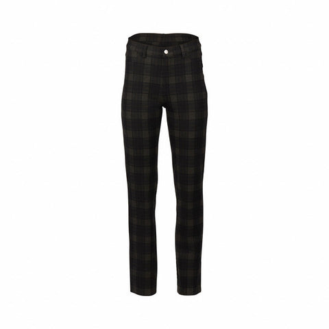 Vassalli - Slim Leg Full Length Printed Ponti Pant with Fly - Oak