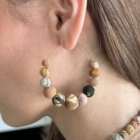WorldFinds - Kantha Desertscape Graduated Earrings