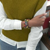 WorldFinds - Kantha Winding Bauble Bracelet