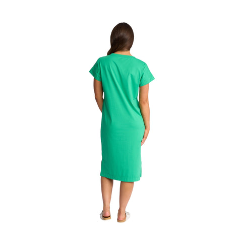 Vassalli - Verona T Shirt Dress-Summer Green