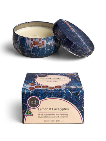 Koh - Aboriginal Scented Lemon & Eucalyptus Candle Tin
