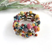 WorldFinds - Kantha Winding Bauble Bracelet