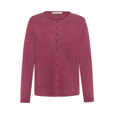 Mansted - Pivot Linen/Hemp  Cardi - Berry