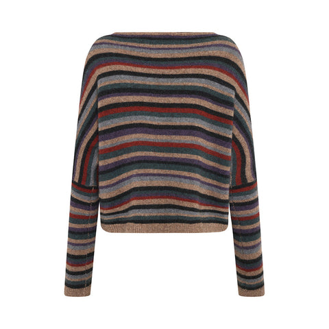 Mansted - Zel Yak Wool Slouch Jumper - Stripe