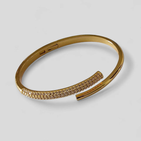 MCLuxe - Lumière Paved Open Ended  Bangle Braclet