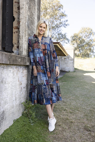 Orientique - Cord Printed Dress - California Dreaming