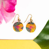WorldFinds - Kantha Threadburst Solo Earrings - Petite