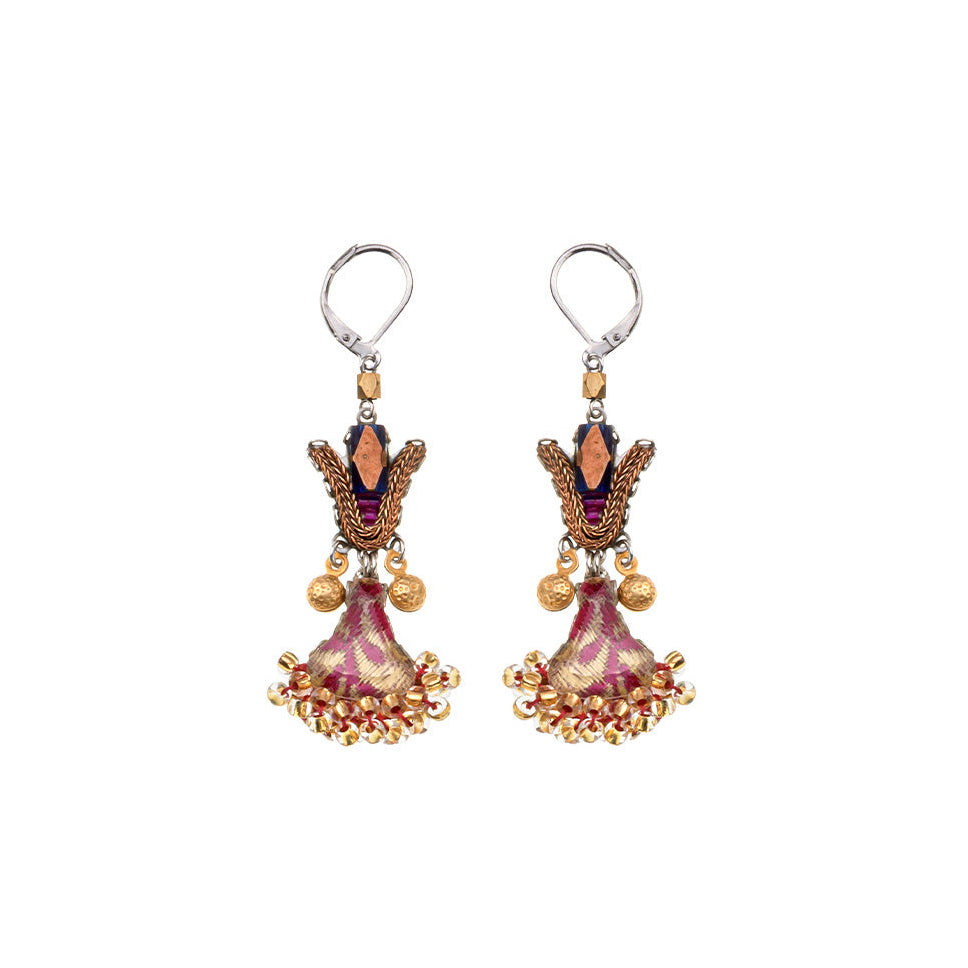 Ayala Bar - H2388  Plum Wine Set, Purple Earrings - Lirio