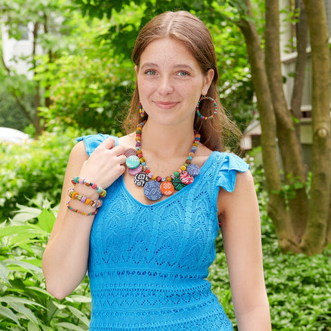 WorldFinds - Kantha Fluid Disc Necklace