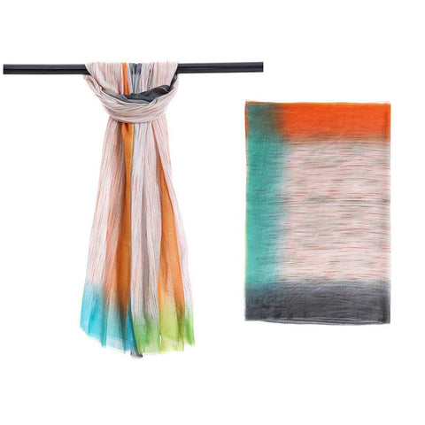 JJSisters - Cashmere Wool Multicolour Border Scarf