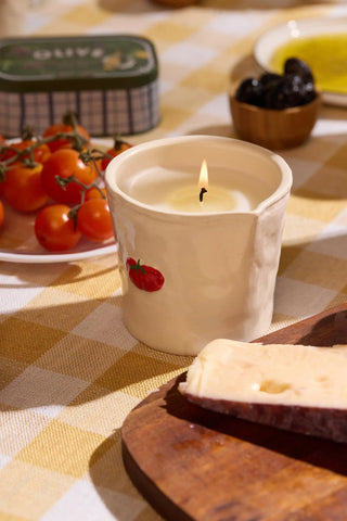 Paddywax - Bistro Tomato Embossed Ceramic Candle - Heirloom Tomato