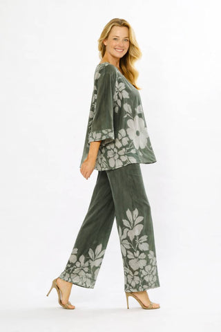 La Strada - 100%Tencel Pants - Khaki/Beige