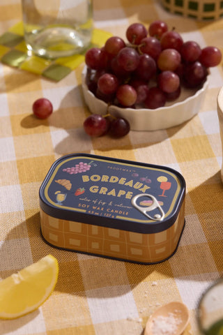 Paddywax - Bistro Grapes Printed Tin Candle - Lemon & Honeydew
