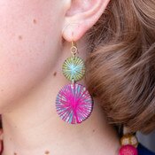 WorldFinds - Kantha Threadburst Earrings