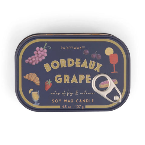 Paddywax - Bistro Grapes Printed Tin Candle - Lemon & Honeydew