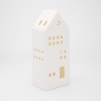 Florabelle - Porcelain LED House – White - L