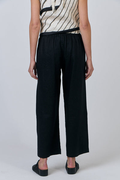 Naturals by O&J - Wide Leg Linen Pant-Black
