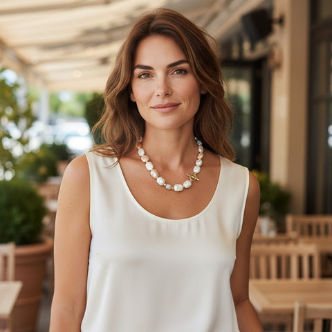 MCJewels - Genuine Freshwater Baroque Pearl Necklace