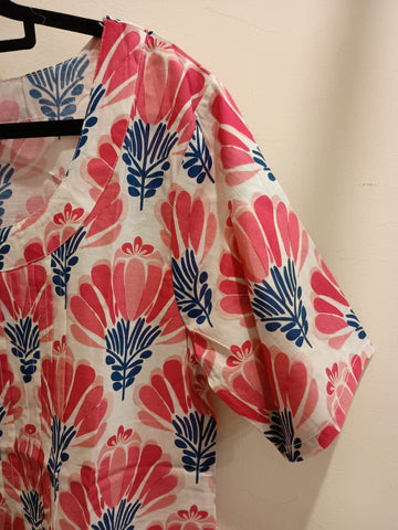 West Indies - Joyce Short Sleeve Cotton Dress - Lotus
