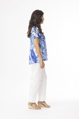 Orientique - Okayama Top Pleated - Blue