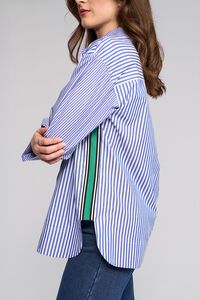 Vassalli - Chart Shirt with Side Tape - Blue Stripe
